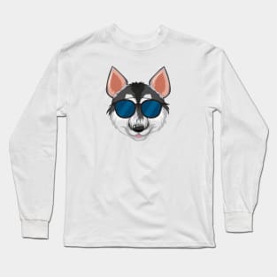 Dog with Glasses Long Sleeve T-Shirt